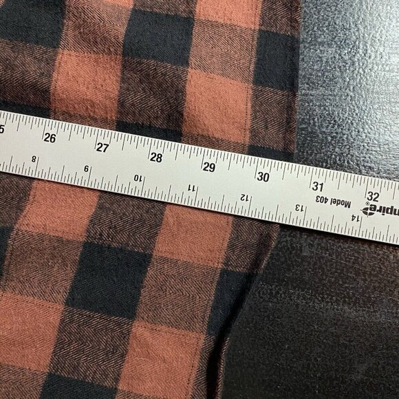 VINCE Flannel Shirt Mens Medium Buffalo Check Plaid Button Up Long Sleeve - Picture 13 of 13